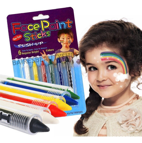 Maquillaje Niños Lápiz Crayón Cremoso Pinta Rostro Halloween 0