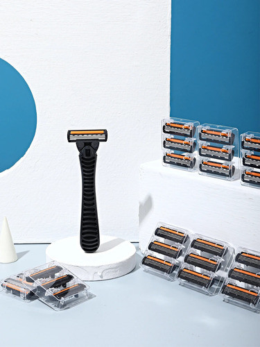 Kit Recargas Barbeador Razor 32 Laminas Recarregável Mach3 1