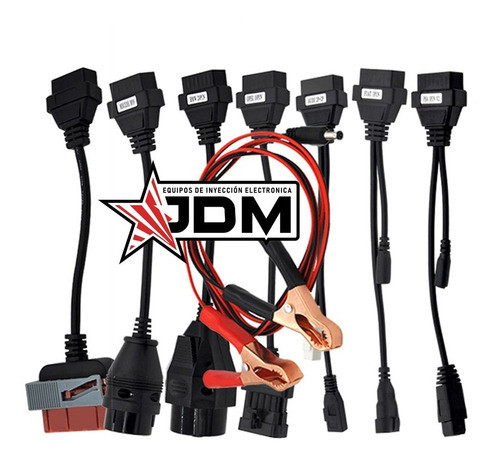 Kit 8 Cables Adaptadores Para Autos Obd2 Autocom Delphi Launch 0