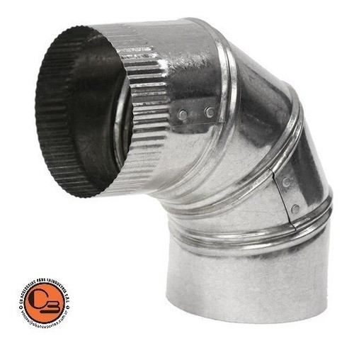 Codo Articulado De 4 (100mm) Ventilación Chapa Galvanizada 1