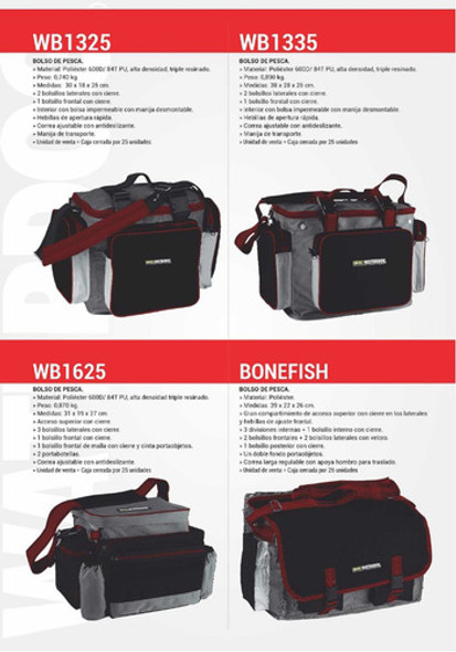 Bolso De Pesca Pejerrey Waterdog Wb1325 Bolsillos Picnic 1