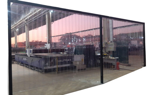 Cortina Pvc Completa Medida 1,40m X 2,10 M 12x S/ Juros 0