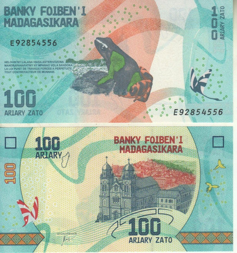 Madagascar Billete De 100 Ariary Año 2017 Pick 98 - Sin Circ 0