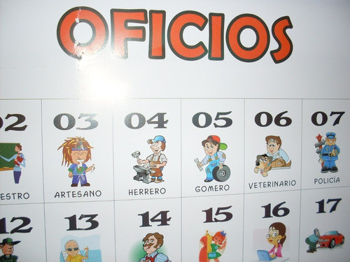 Lamina Oficios - Significado De Numeros  Emporio Agenciero 1