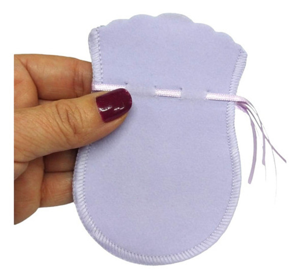 10 Saquinhos De Veludo Luxo Para Joias 7x10cm Lilas Medio 0