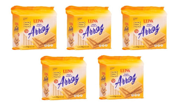 Pack X 5 Tostadas De Arroz Clásicas Leiva X 150grs 0