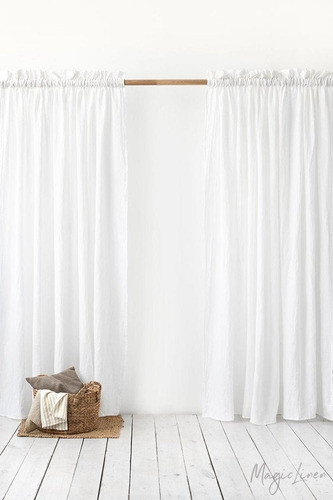 Cortinas De Tela Tusor Modelo Bolsillo Pasa Barral. 0