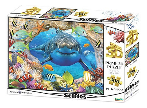 Peek-a Boo Shark En The Deep Blue Sea Super 3d Puzzle Para A 0