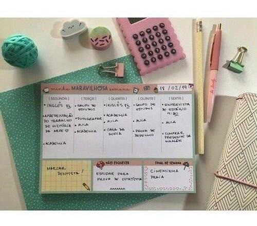 Bloquinho Semanal Cor Verde Colorê 1