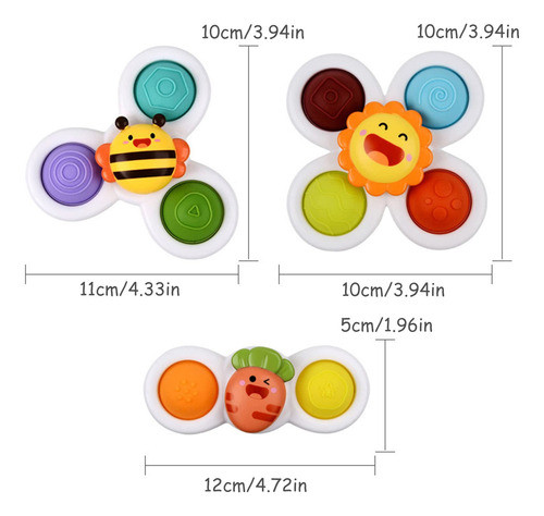 Brinquedo Swivel Suction Baby Fidget - Entretenha Bebês Em 1