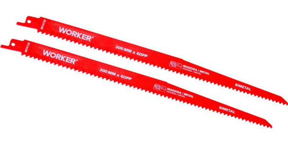 Lâmina Para Serra Sabre Bimetálica 1/2 6 Dentes Worker 0