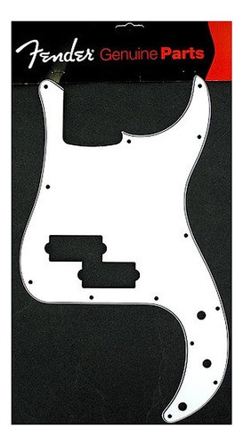 Fender Precision Bass Pickguard, 13 Agujeros, Blanco, 3 Capa 0