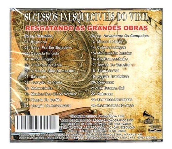 Cd Silveira E Barrinha - Sucessos Do Vinil Cd-0113 1