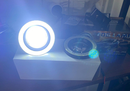 Par De Focos Auxiliares Led Con Ojos De Angel Alrededor 1