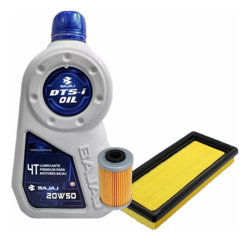 Kit Filtros Aceite Aire Rouser Ns 200 + Bajaj 20w50 1.2 Ltr 0