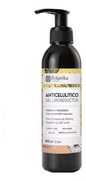 Botanika Anti-Cellulite Slimming Gel with Ginger & Caffeine, Vegan, Natural Formula, 200ml Dispenser
