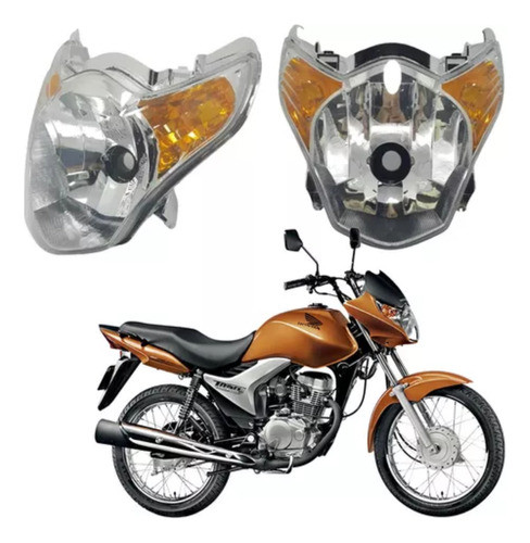Bloco Optico Farol Titan 150 Mix 2010 Honda Plasmoto Moto 0