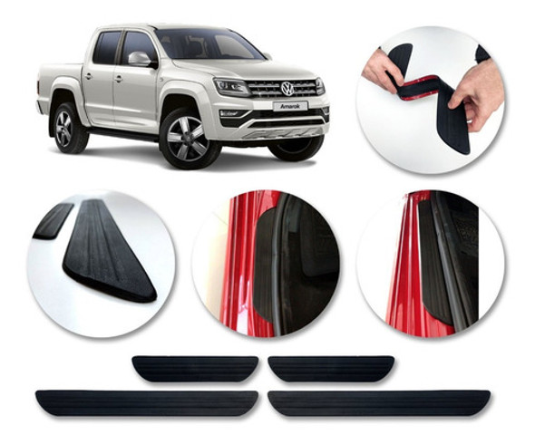 Cubre-zócalo De Puertas X4 Para Vw Amarok Kenny Moldura 2016 0