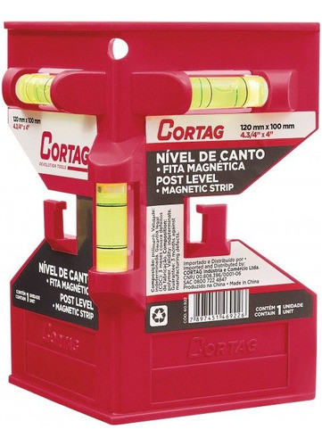 Nivel Magnético De Esquina C/cinta Magnética 3 Burbujas 0