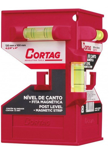 Nivel Magnético De Esquina C/cinta Magnética 3 Burbujas 1