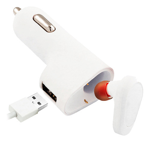 Cargador De Auto Usb Con Auricular Bluetooth Fifo 2,1a - -sd 0