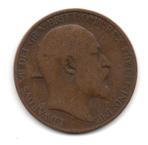 Inglaterra Gran Bretaña Moneda 1/2 Penny Año 1910 Km#793.2 1