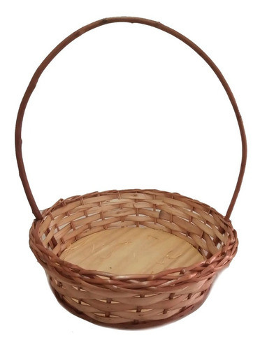Cesta De Vime+saco Decorado+laço - Cesta De Presente - 1 Und 1