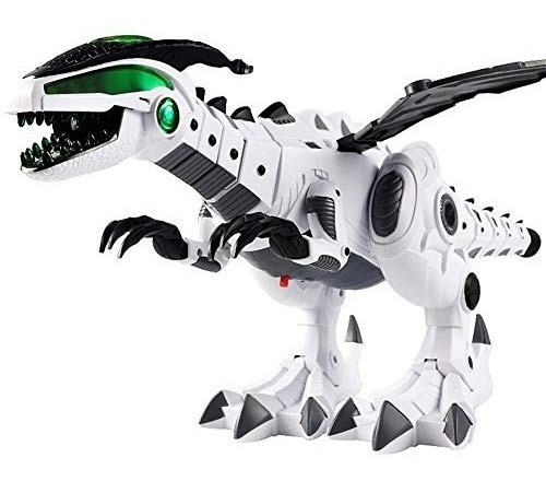 Figura Dinofire Xl Dinosaurio Robot Lanza Vapor Luz Sonido 0