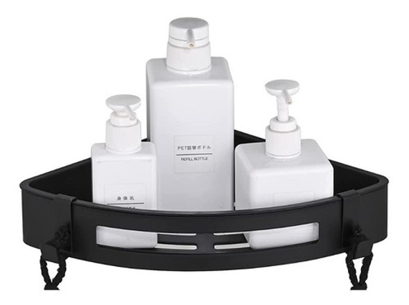 Organizador Esquinero Para Pegar Ducha Baño Cocina Negro 1