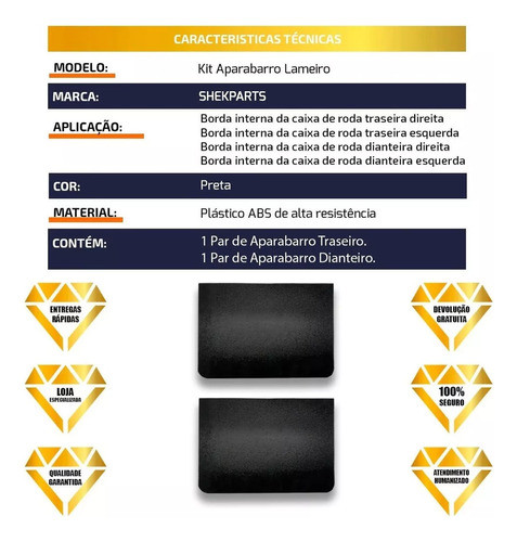 Kit 4 Parabarro Pead Caminhão Mercedes - Lameiro 1