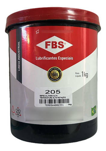 Graxa 205 Fbs 1 Kg Lubrificação Superior Para Sua Máquina. 0