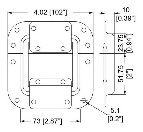 Bisagra Mediana Con Tope De Embutir 2101 1