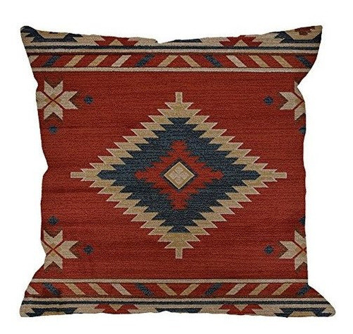 Hgod Diseños Patron Rojo Funda De Almohada Patron De Esti 0