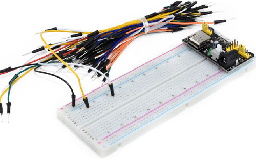 Kit Fuente Para Protoboard + Protoboard 830 P. + Cables 0