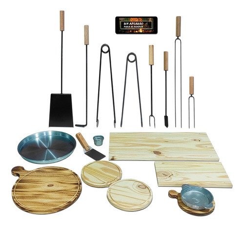 Herramientas Asador Juego De Parrilla Kit X19. Set Pack 0