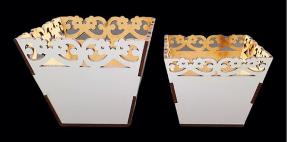 Macetas Calada 10x10 Fibroplus Blanco X10 Unidades 0