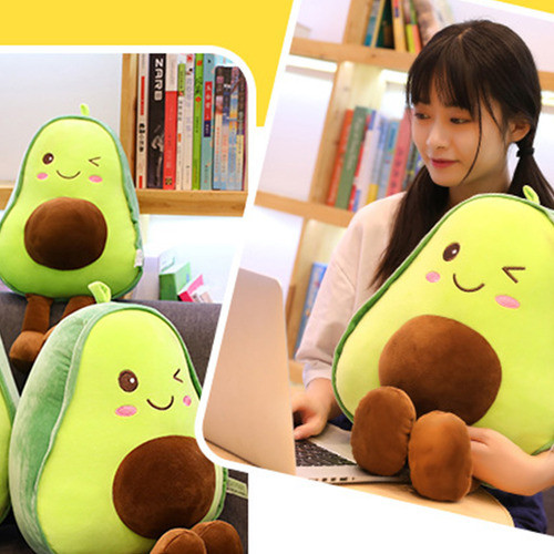 Almofada De Pelúcia De Pelúcia Com Abacate E Frutas De 30 Cm 1