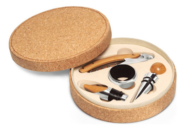Set De Vino En Corcho Con 4 Accesorios Con Grabado Sin Cargo 0 Set De Vino En Corcho Con 4 Accesorios Con Grabado Sin Cargo 0
