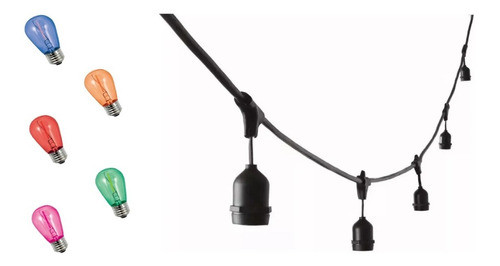 Guirnalda Exterior Ip65 5 Metros+10 Led Filamento 1,2w Color 0
