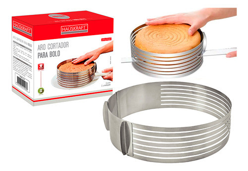 Cortador Fatiador De Bolo Nivelador Ajustável Inox 0