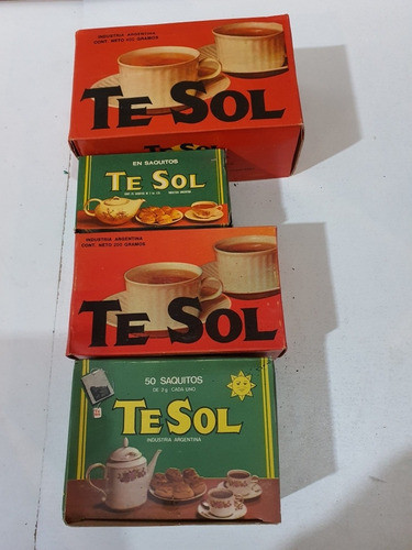 Antiguo Almacen-lote De 4 Cajas De Te Sol- Coleccion 1 0