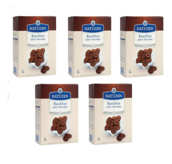 Pack X 5 Galletitas Natuzen Rueditas De Chocolate X 180grs 0