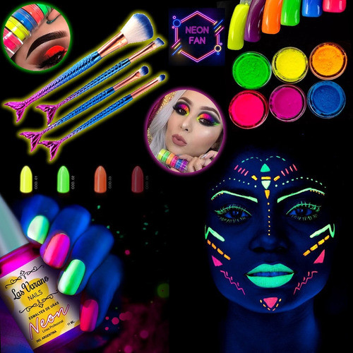 Set Básico De Maquillajes Para Mujer Pigmentos Rimel 4d Neon 0
