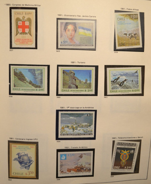 Ch557 Chile Varias Series Completas Años 1980-81 Mint 1
