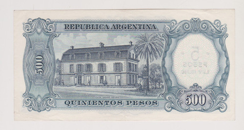 Billete Argentina 500 $ Bottero 2207 Año 1969 Excelente ++ 1