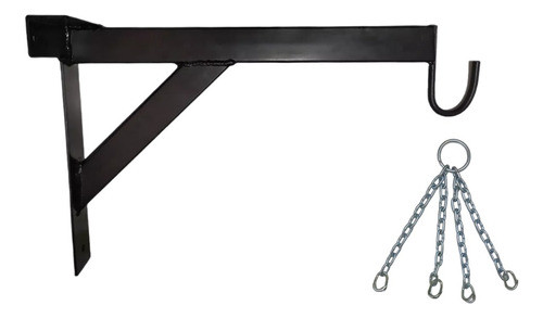 Soporte Metálico P/ Bolsa Boxeo Gancho Para Pared + Cadena 1