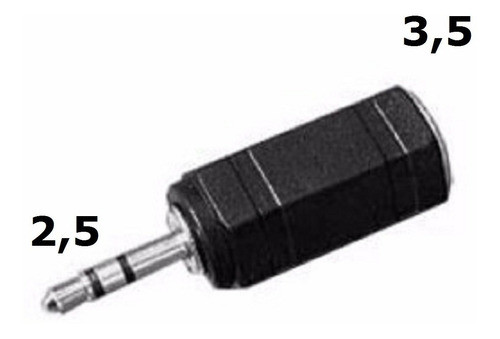 Ficha Adaptador Jack 3.5 H A Plug 2.5 M Stereo Belgrano 1