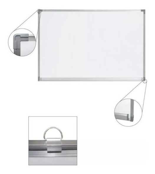 Pizarrón Blanco Pizarra Soporte Y Marco Metalico 60x90 Cm 1
