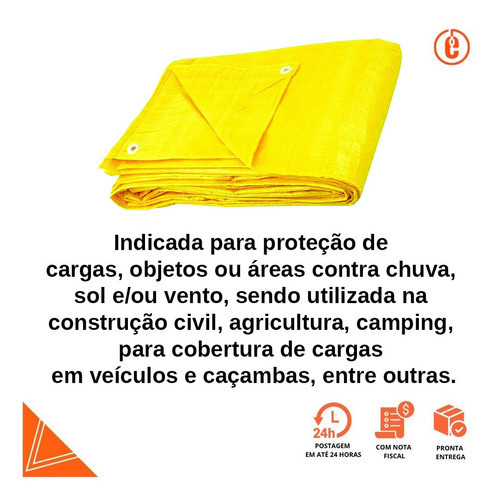 Lona Carreteiro 10x8m Multiuso 105g/m Impermeável Uv Starfer 1