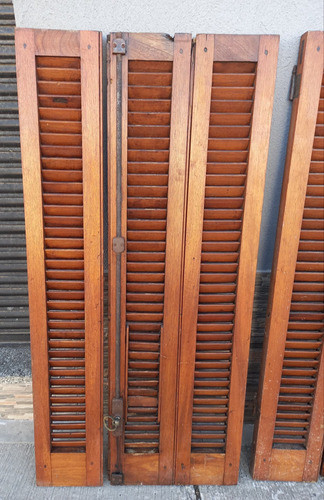2 Juegos De Postigos Celosias Cedro P/ventana 2 Hojas Regalo 1